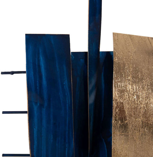 Freebox Geometric Wall Decor Element Blue Made of Metal