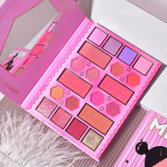 Makeup Palette Kevinandcoco 20 Colors Pink Girl Eyeshadow Blush Pink