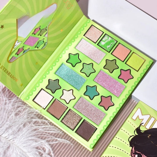 Makeup Palette Kevinandcoco 20 Colors Green Girl Eyeshadow Blush Green
