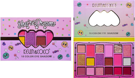 Makeup Palettes Kevin Coco Candy Star Eyeshadow 18 Colors 19.3 X 12 X 1.4 Cm