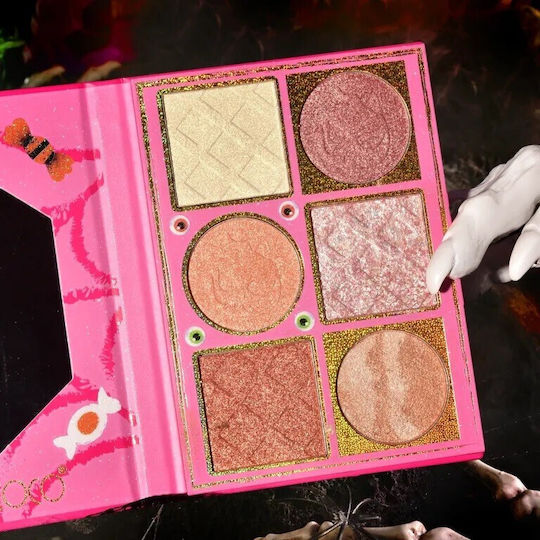 Paletă Highlighter Alista Home 6 Nuanțe Halloween Culori Calde Dreptunghiulară 160g Durată de Valabilitate 24 Luni 17.4x11.5x1.3 Cm Variantă B Nude-rose