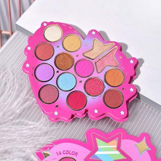 Makeup Palette Set 14 Eyeshadows Kevinandcoco Red Heart Eyeshadow Palette 21 X 20.5 X 2.2cm