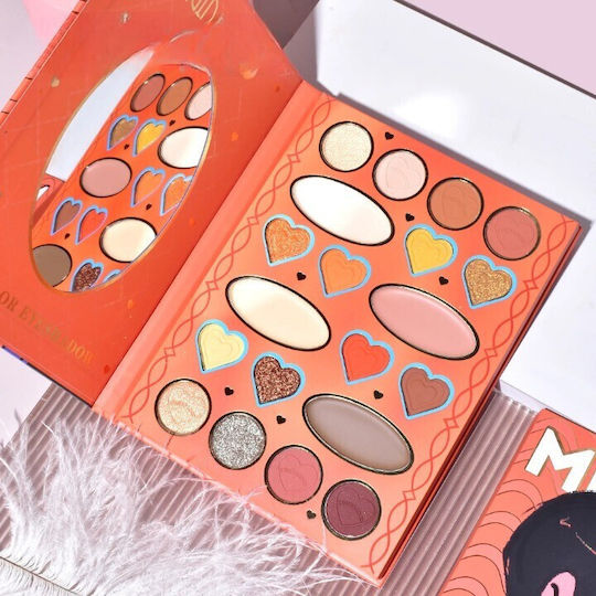 Makeup Palette Kevinandcoco 20 Colors Orange Girl Eyeshadow Blush Orange