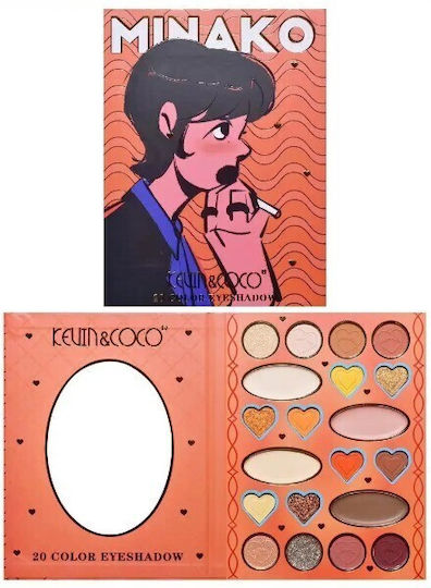 Makeup Palette Kevinandcoco 20 Colors Orange Girl Eyeshadow Blush Orange
