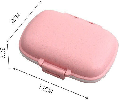 Organizator De Medicamente Plastic 8 Compartimente 0,1 L Roz Alista Home 11 X 7 Cm