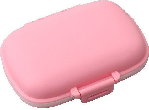 Organizator De Medicamente Plastic 8 Compartimente 0,1 L Roz Alista Home 11 X 7 Cm