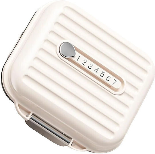 Cutie Pentru Medicamente Alista Home Bej 7 Compartimente Portabil Compact 7.8x7.2x3.5 Cm Ideal Pentru Utilizare Zilnică