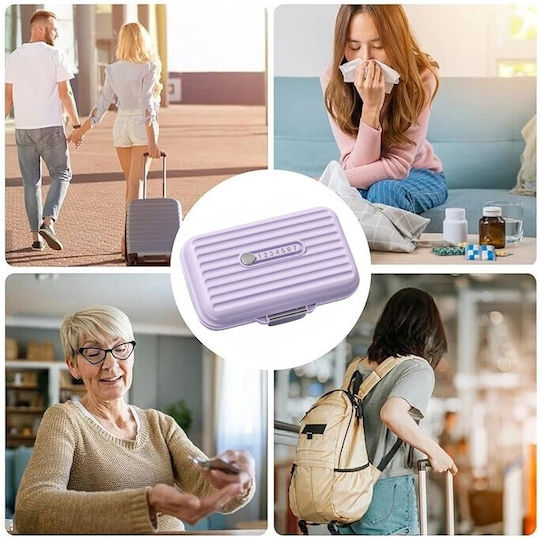 Cutie de Medicamente Alista Home Mov 7 Compartimente Portabil Compact 11x7,2x3,5 Cm Ideal pentru Utilizare Zilnică