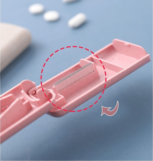 Dispozitiv De Tăiere Și Depozitare Medicamente Alista Home Roz Plastic 8 X 4 X 1.8 Cm