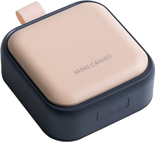 Cutie Mini Pentru Depozitarea Medicamentelor Alista Home 4 Compartimente Închidere Etanșă Portabilă Pătrată Roz-negru Pp 7.5x7.5x3 Cm