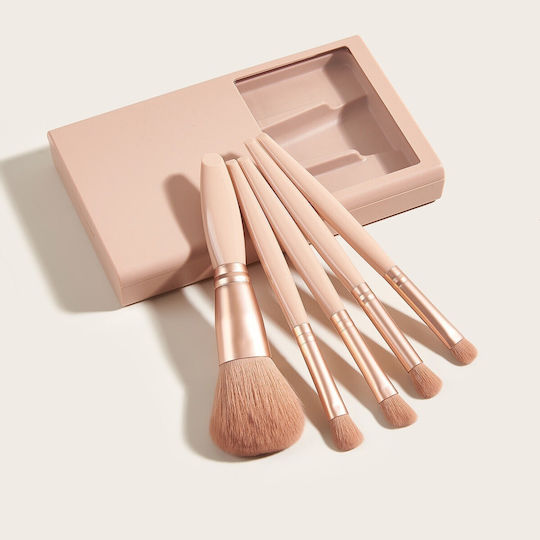 Alista Home Set Cu Pensule De Machiaj Pentru Fundație Din Păr Natural 5 Bucăți