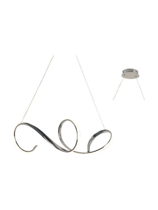 Aca Cleo Pendant Light Silver Rail 64x64cm
