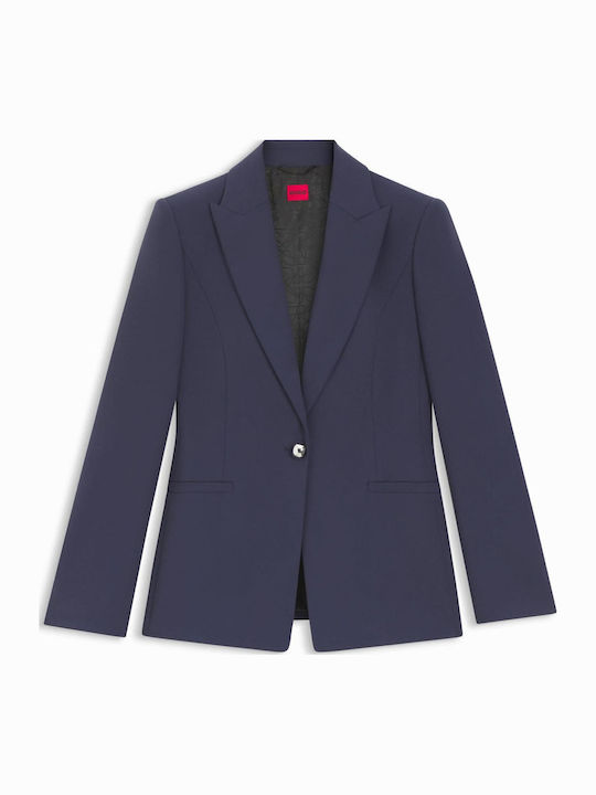 Hugo Women's Waisted Blazer Blue