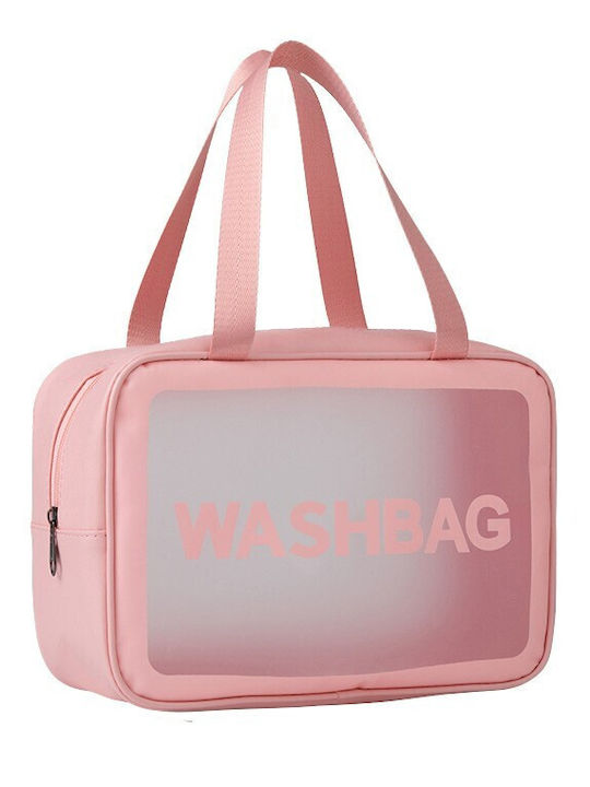 Geantă Cosmetică De Călătorie Alista Home Mată Impermeabilă Transluciă 26 X 15 X 10 Cm Roz