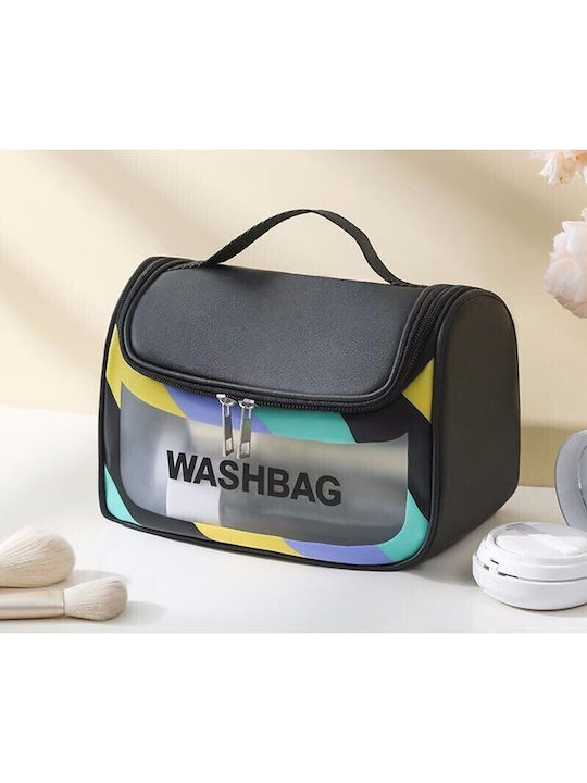 Alista Home Neseser De Călătorie Cosmetic Rezistent La Apă Mat Translucid 22 X 16 X 14 Cm Negru