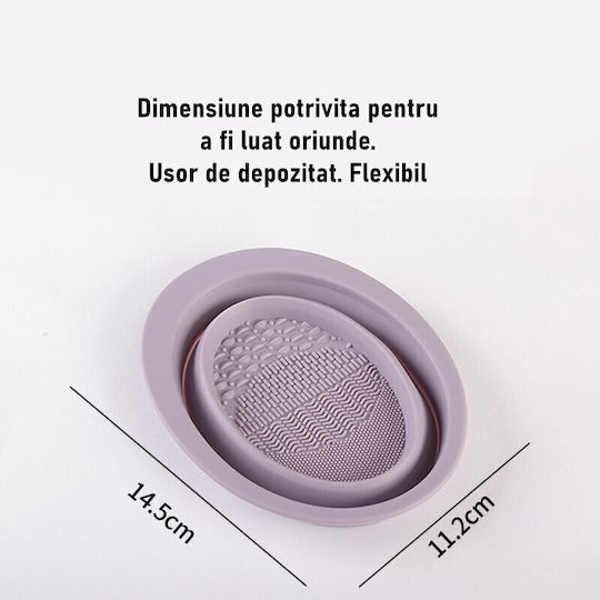 Alista Home Suprafața De Curățare A Pensulelor De Machiaj Mov