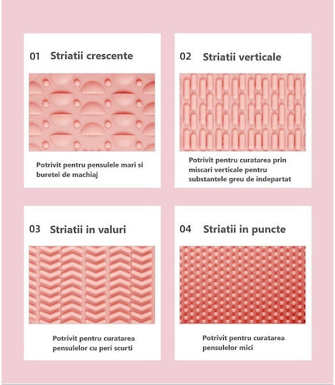 Silicone Accessory Cleaning Makeup Accessories Brushes Sponges 14.5 X 11.5 Cm 2 Usage Modes Foldable Pink