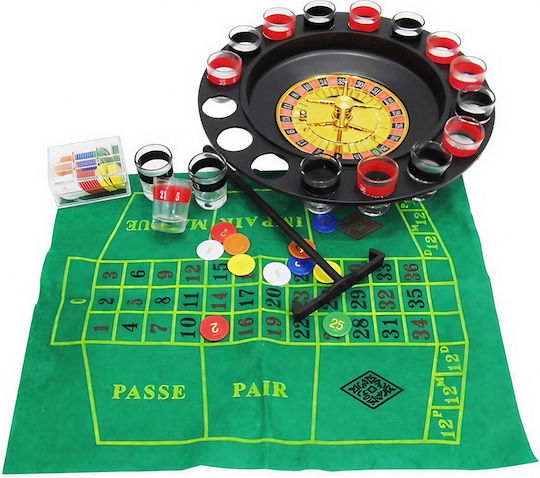 Alista Home Roulette Game Shot Glasses Blackjack Game Board 31 Cm Multicolor