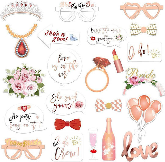Set 23 Accesorii Petrecere Alista Home Cabina Foto Props Tematică Petrecere Burlăcițe Roz