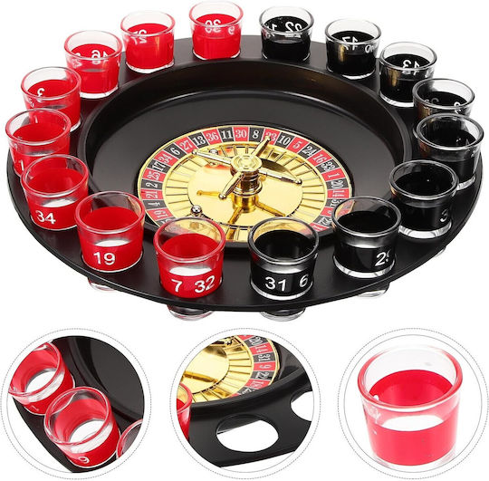 Alista Home Roulette Game Shot Glasses Blackjack Game Board 31 Cm Multicolor