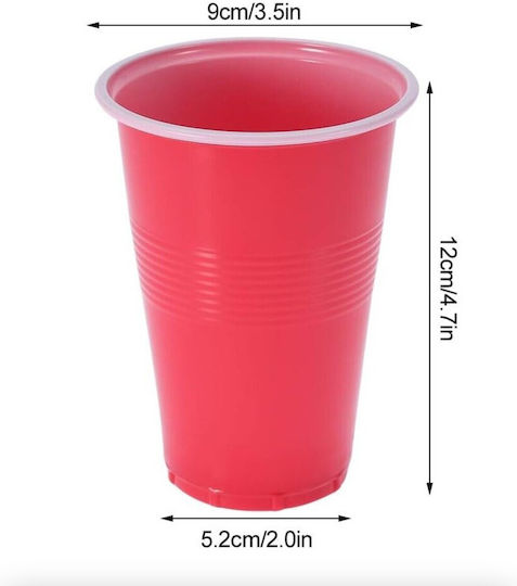 Joc De Băutură Beer Pong Set Alista Home 12 Bile De Tenis 12 Pahare Reutilizabile Joc Interactiv Pentru Adulți Albastru Roșu