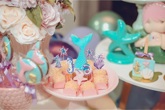 Set 6 Mermaid Cake Toppers Alista Home Mermaid Collection Multicolor