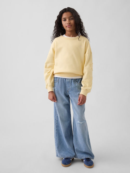 Kids Sweatshirt Fleece Lining Maize Yellow