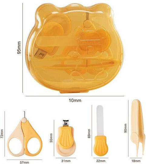 Alista Home Set Îngrijire Unghii Bebe Galben 4 Bucăți