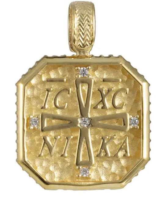 Pendant Constantine Coin Gold 9K