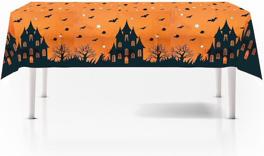 Husă De Masă Alista Home Cu Folie Tematică Halloween Casă Bântuită 137 X 183 Cm Portocalie