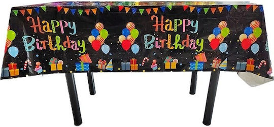 Husă De Masă Alista Home Folie Happy Birthday Balon Imprimat 137 X 274 Cm Neagră