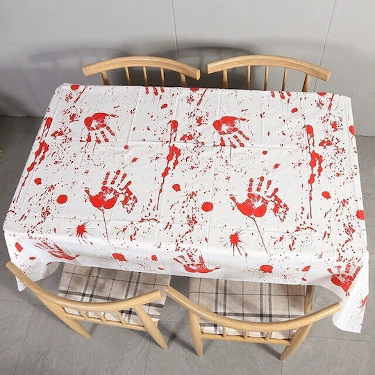 Husă De Masă Alista Home Cu Folie Tematică Halloween Help Me 137 X 183 Cm Alb Roșu