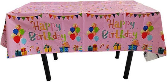 Husă De Masă Alista Home Folie Happy Birthday Balon Imprimat 137 X 274 Cm Roz