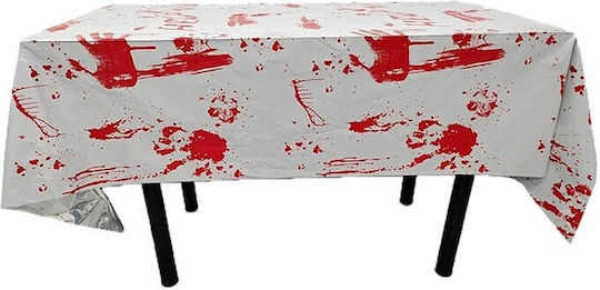 Husă De Masă Alista Home Cu Folie Tematică Halloween Help Me 137 X 274 Cm Alb Roșu