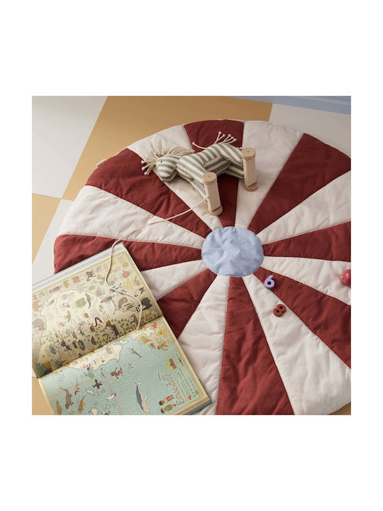 Kids Concept Παιδικό Χαλί Κόκκινο 112x112cm Πάχους 20mm