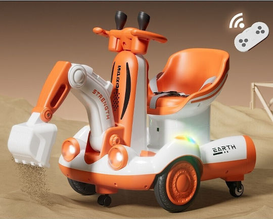 Excavator Electric Pentru Copii 6 Volți Portocaliu Pentru 2+ Ani