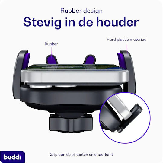 Buddi Car Mobile Mount with Adjustable Hooks Black
