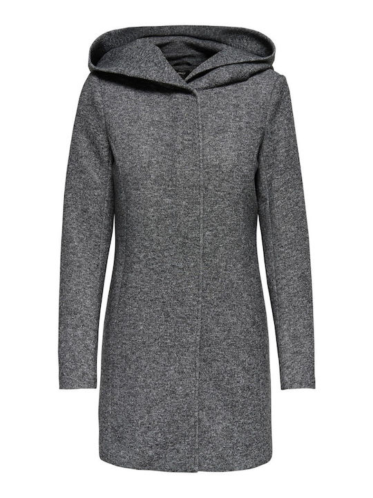 Sedona Women's Dark Grey Peacoat with Hood