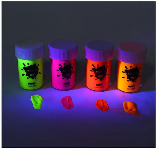 Gesicht Körperbemalung Alista Home UV Phosphoreszierendes Pigment 15 ml Weiß