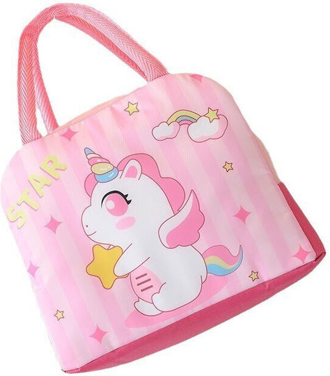 Alista Home Genți De Prânz Izotermice Școlare De Mână 2 Litri Roz Cu Unicorni 19x13x23cm