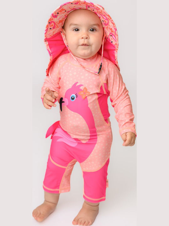 Zoocchini Kids One-Piece Swimsuit Franny The Flamingo