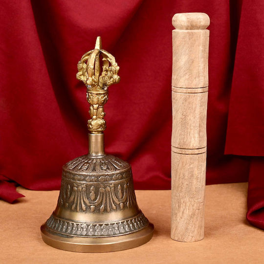 Clopot Tibetan Dorje Baston Clopot De Meditație 12cm