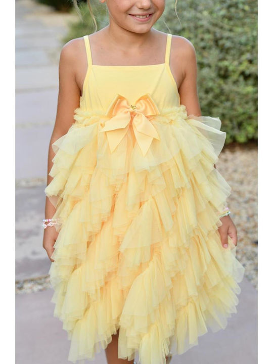 Παιδικό Φόρεμα Τούλινο Yellow