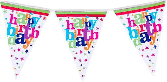 Set 10 Banner-style Flags Alista Home Happy Birthday Collection 270 Cm Length Made Crepe Paper Multicolor
