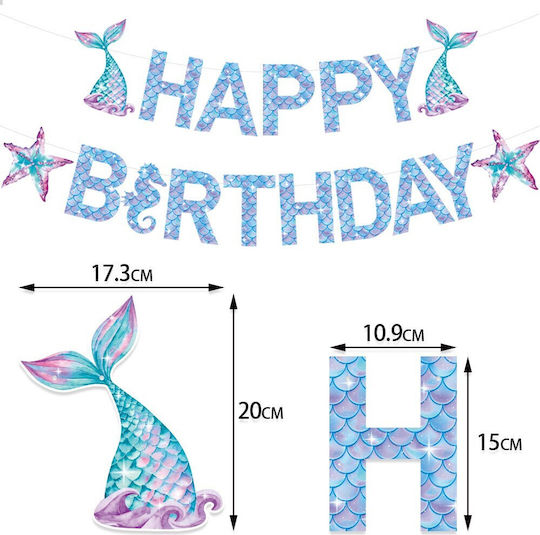 Happy Birthday Mermaid Banner Alista Home Mermaid Collection 17 Pieces Multicolor