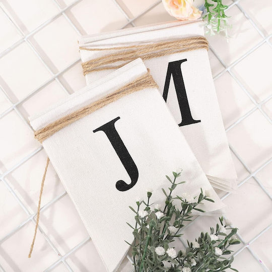 Dekorative Banner Alista Home Just Married Modell Hochzeitsthema Schwarz-Weiß