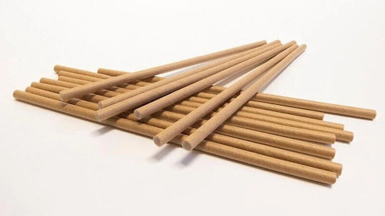 Set 100 Straws Alista Home Paper 20 Cm Solid Color Kraft