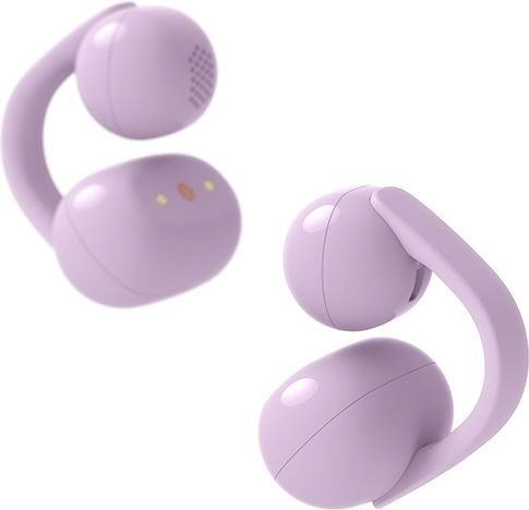 Sony LinkBuds Clip Bluetooth Kopfhörer mit Schweißbeständigkeit und Ladekoffer Lavendel