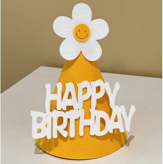 Set 3 Pălării De Petrecere Happy Birthday Alista Home Temă De Sărbătoare Floare Din Spumă Multicolor