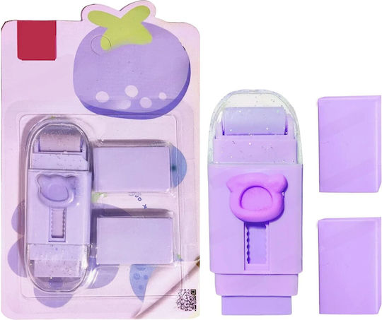 Radiere Retractabilă Alista Home Model Urs Reglare Push-pull Radiere Tip Push Două Radiere De Cauciuc De Înlocuire Incluse Violetă